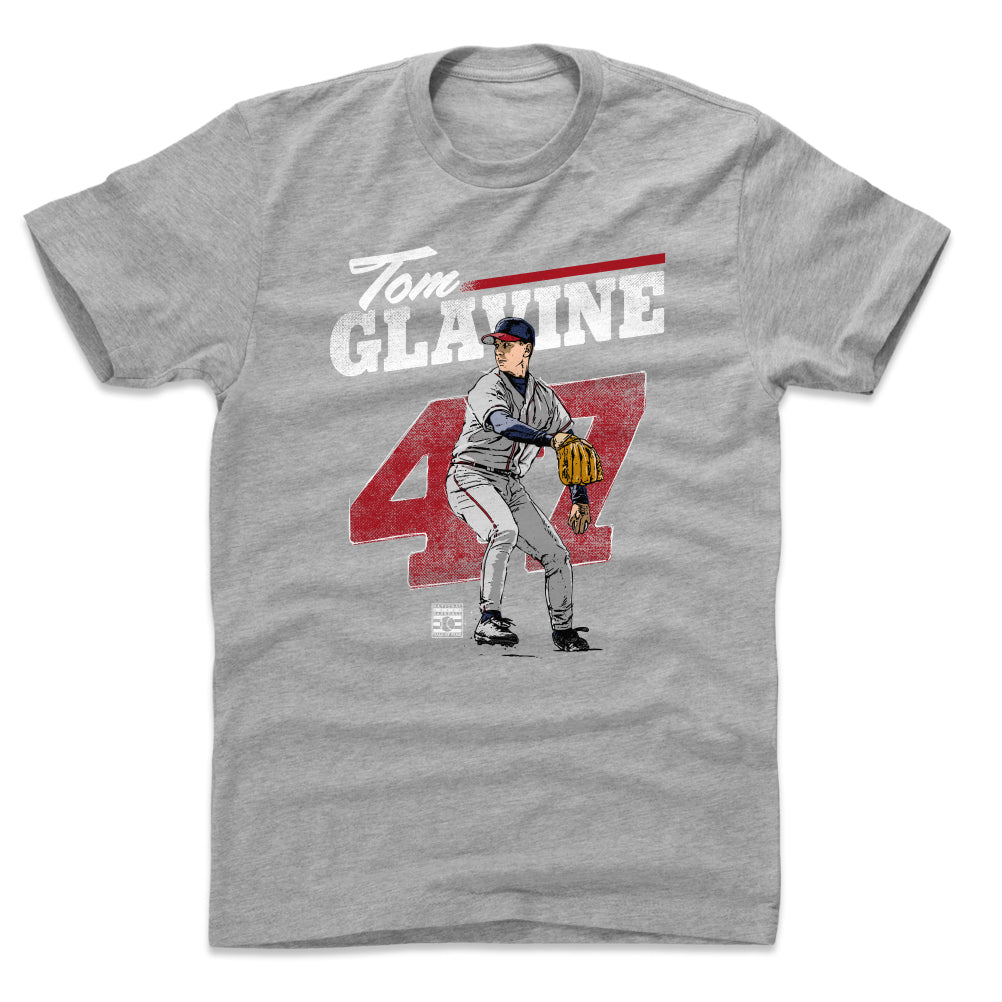 Tom Glavine Retro Grunge WHT
