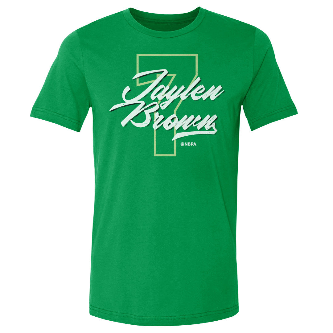 Jaylen Brown Boston Number Script WHT
