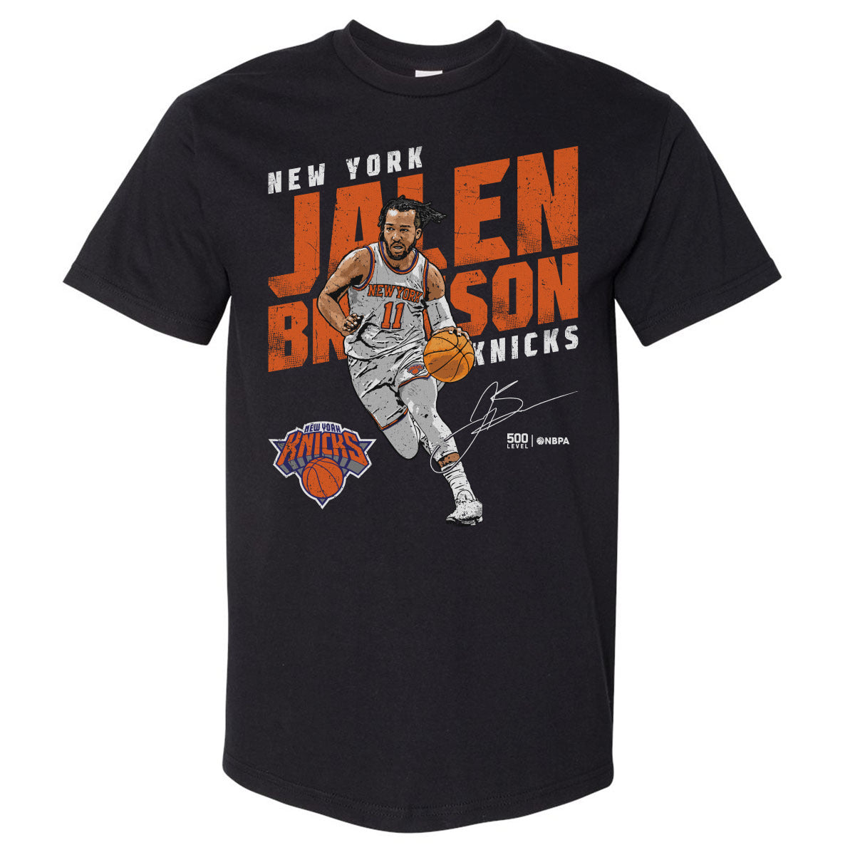 Jalen Brunson New York Knicks Slant WHT