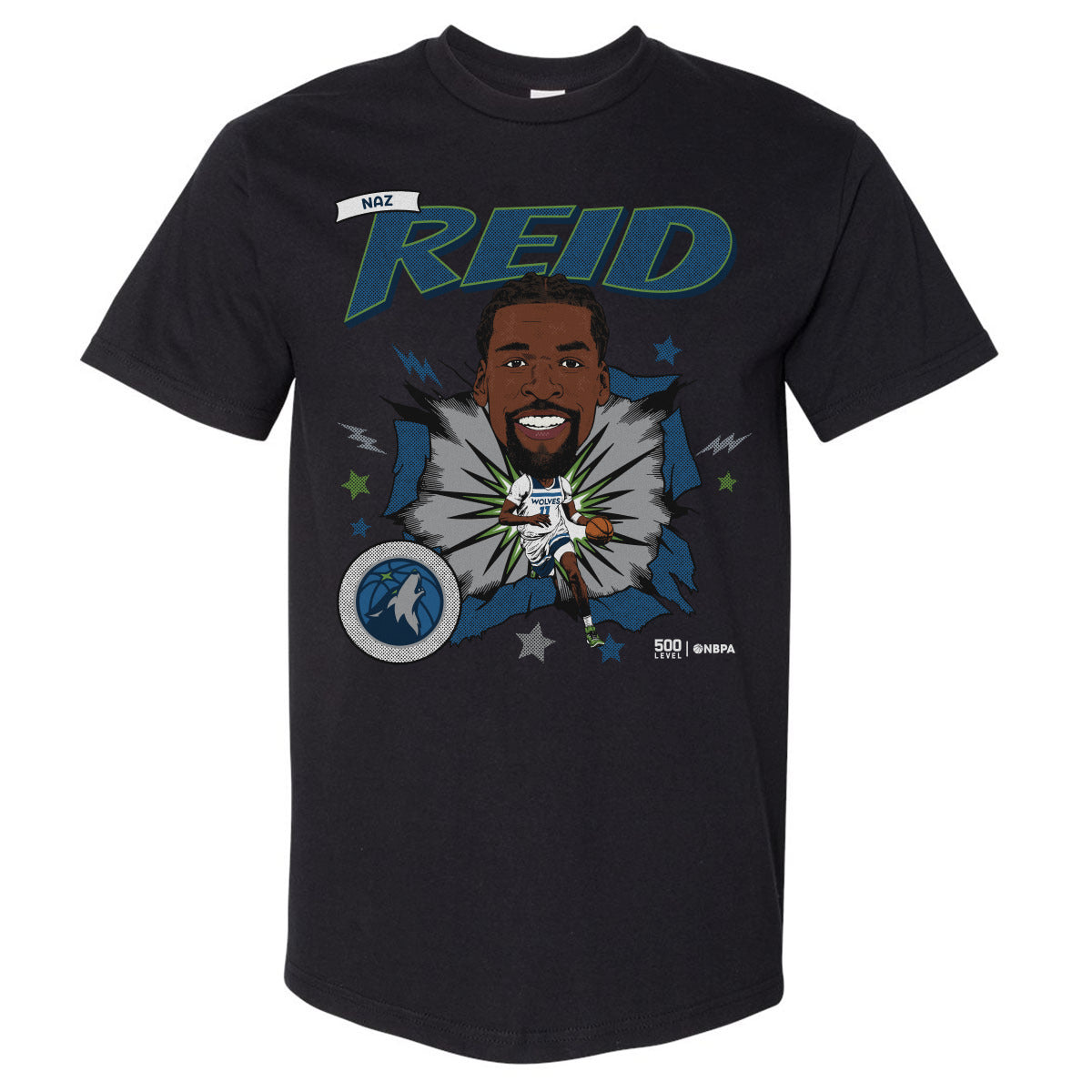 Naz Reid Minnesota Timberwolves Caricature WHT