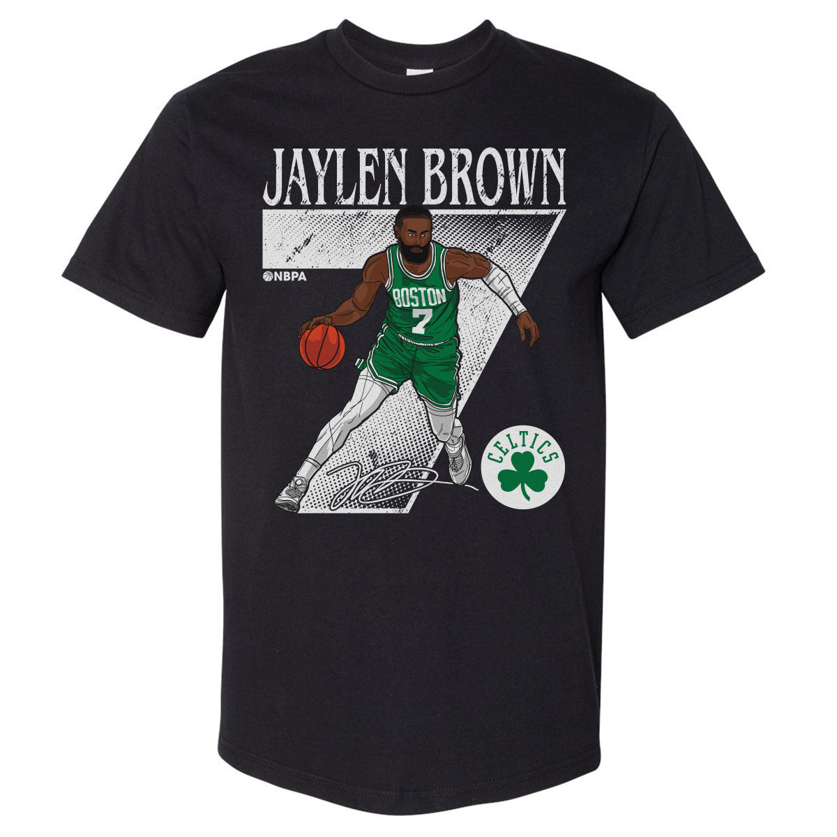 Jaylen Brown Boston Celtics Number WHT