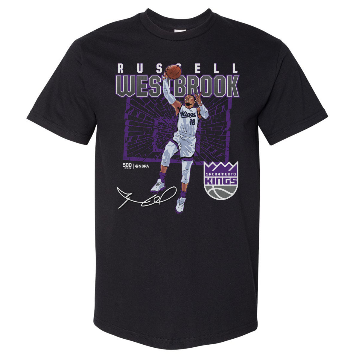 Russell Westbrook Sacramento Kings Shattered WHT