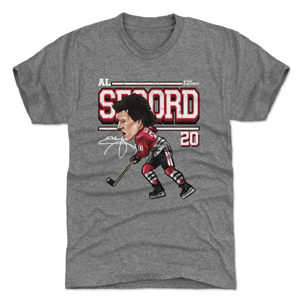 Al Secord Chicago Cartoon WHT