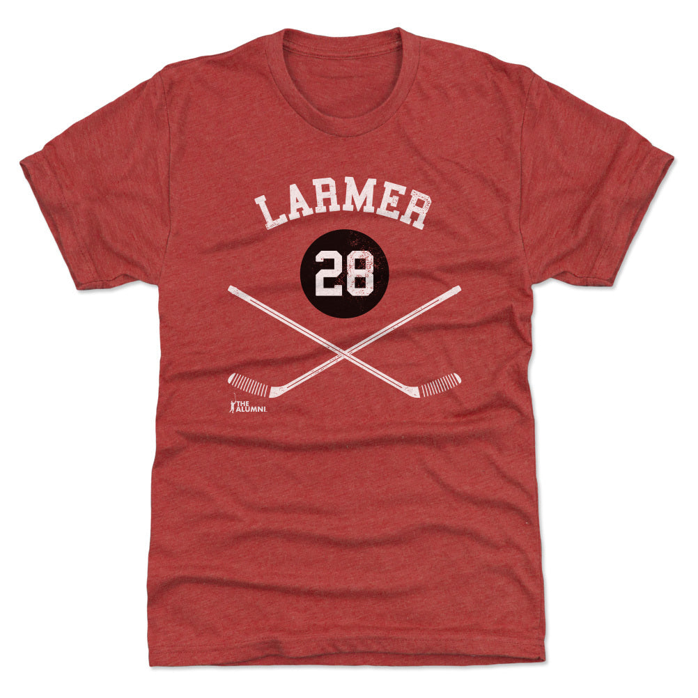 Steve Larmer Chicago 28 Sticks WHT