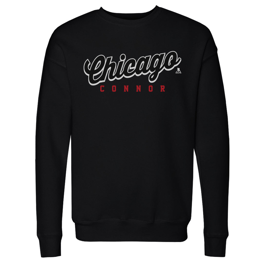 Connor Bedard Chicago Script Connor WHT