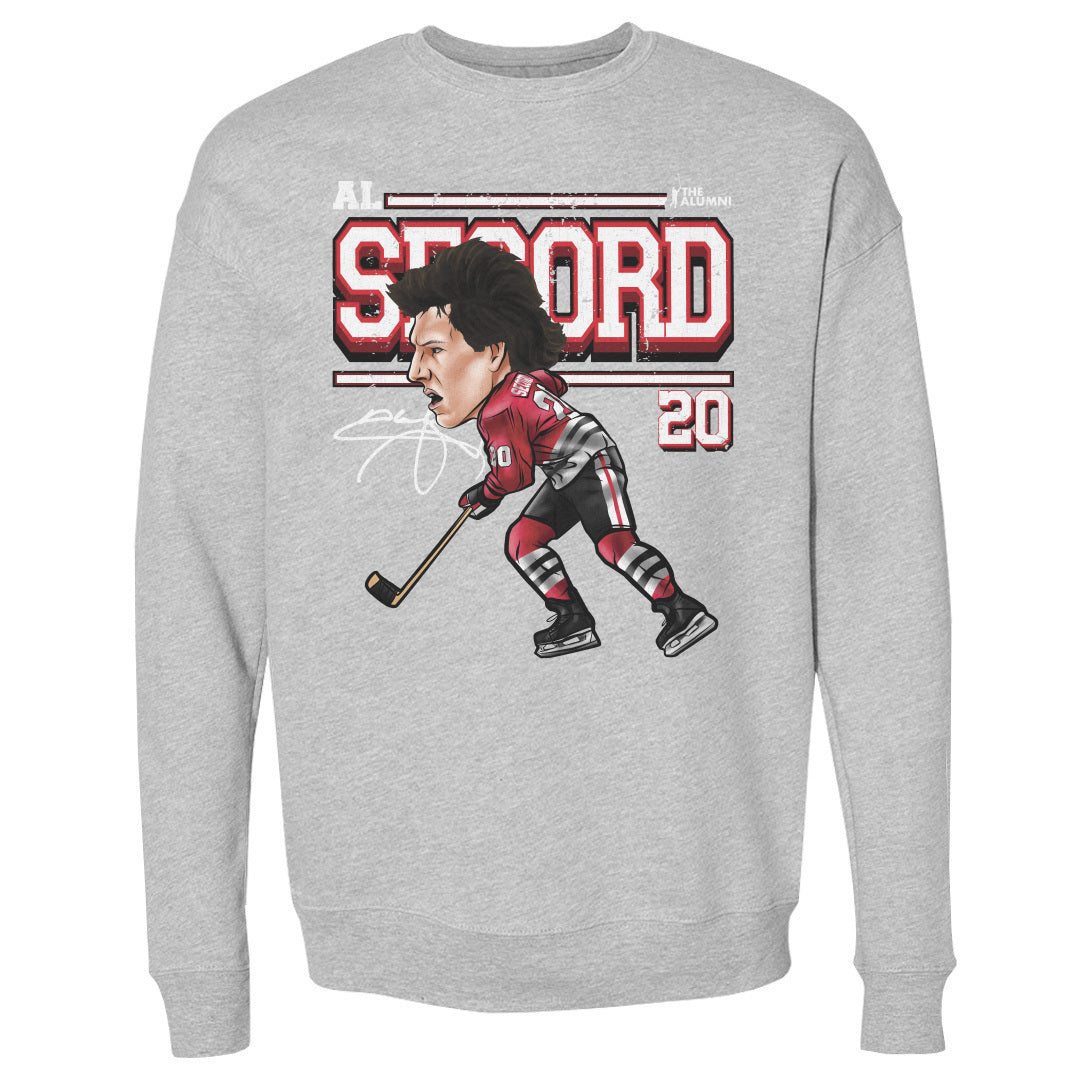 Al Secord Chicago Cartoon WHT
