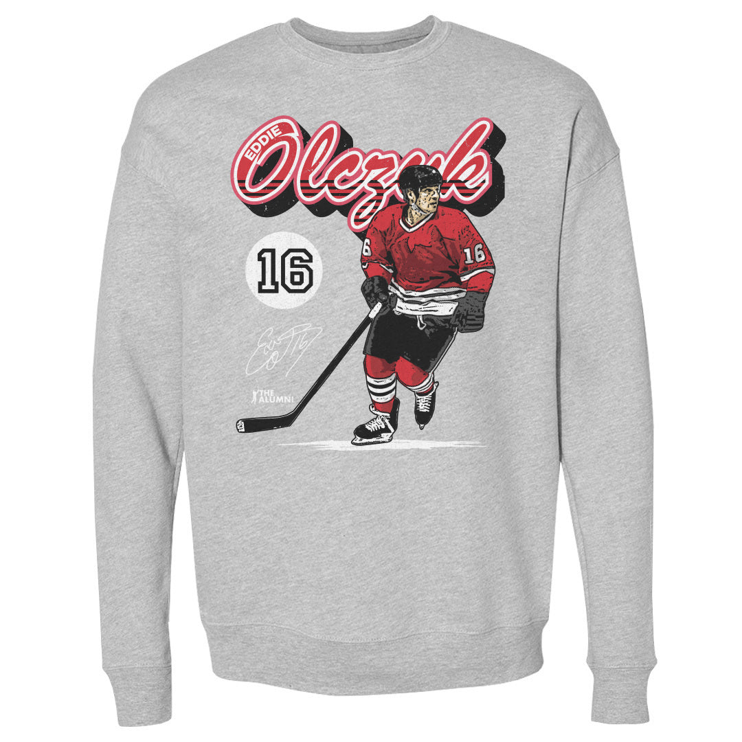 Eddie Olczyk Chicago Retro Script WHT