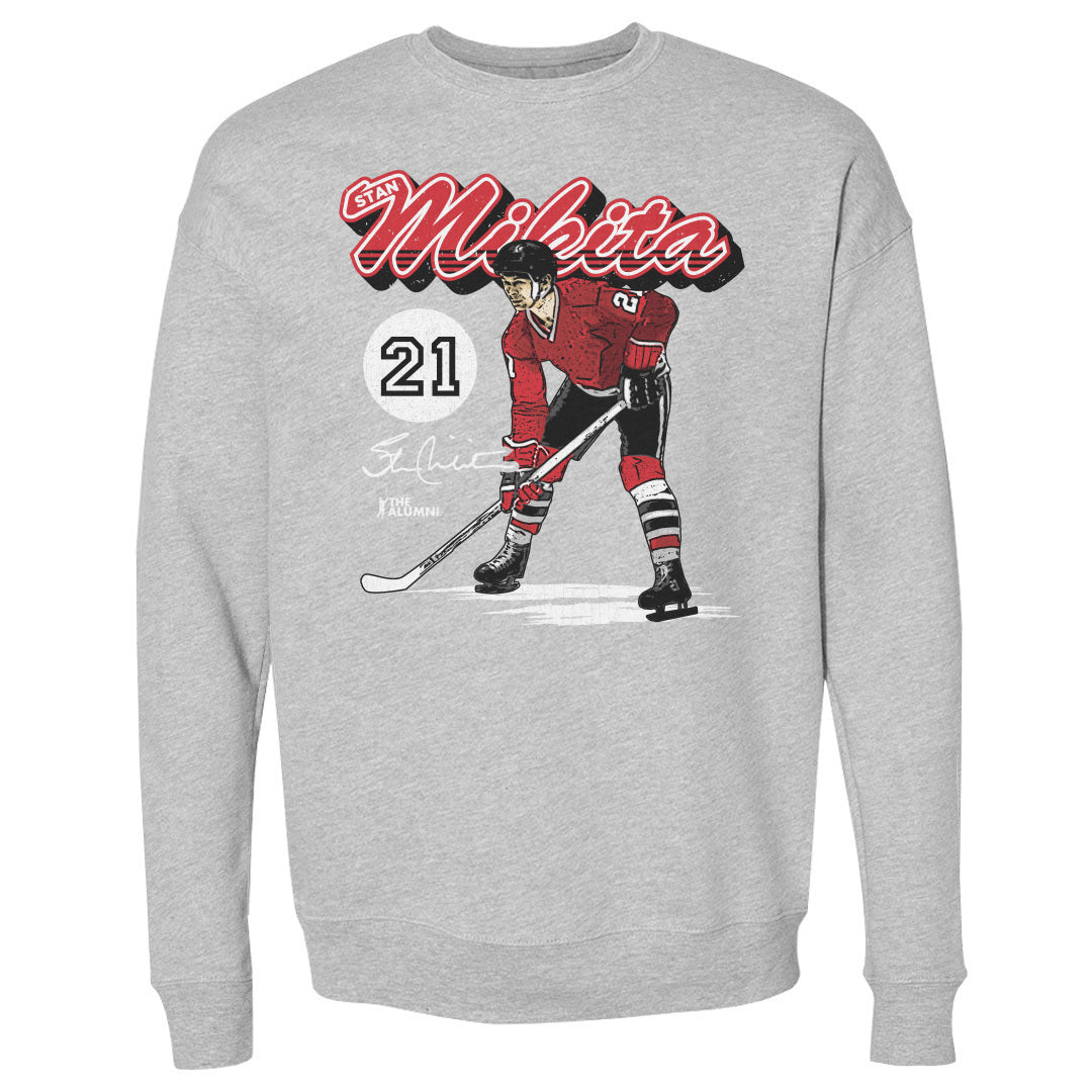 Stan Mikita Chicago Retro Script WHT