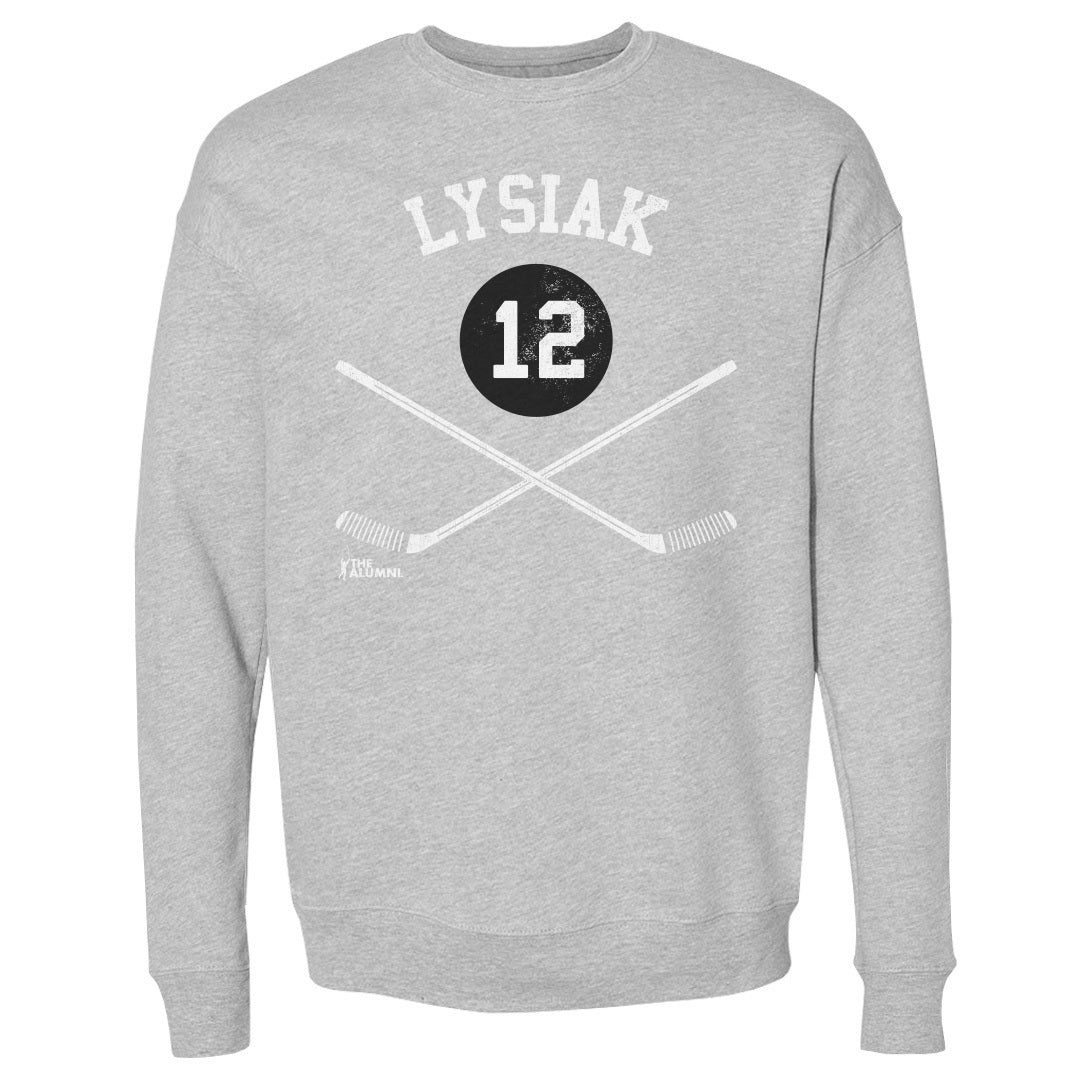 Tom Lysiak Chicago 12 Sticks WHT