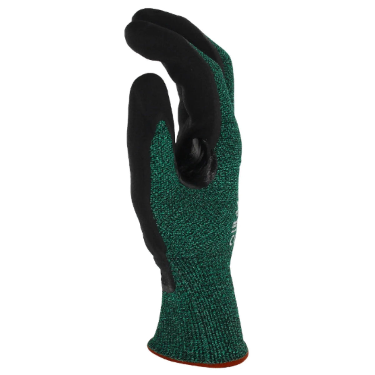 PIP ATG 34-8743 MaxiFlex Cut Seamless Knit Glove with Black MicroFoam Nitrile Coated, Green