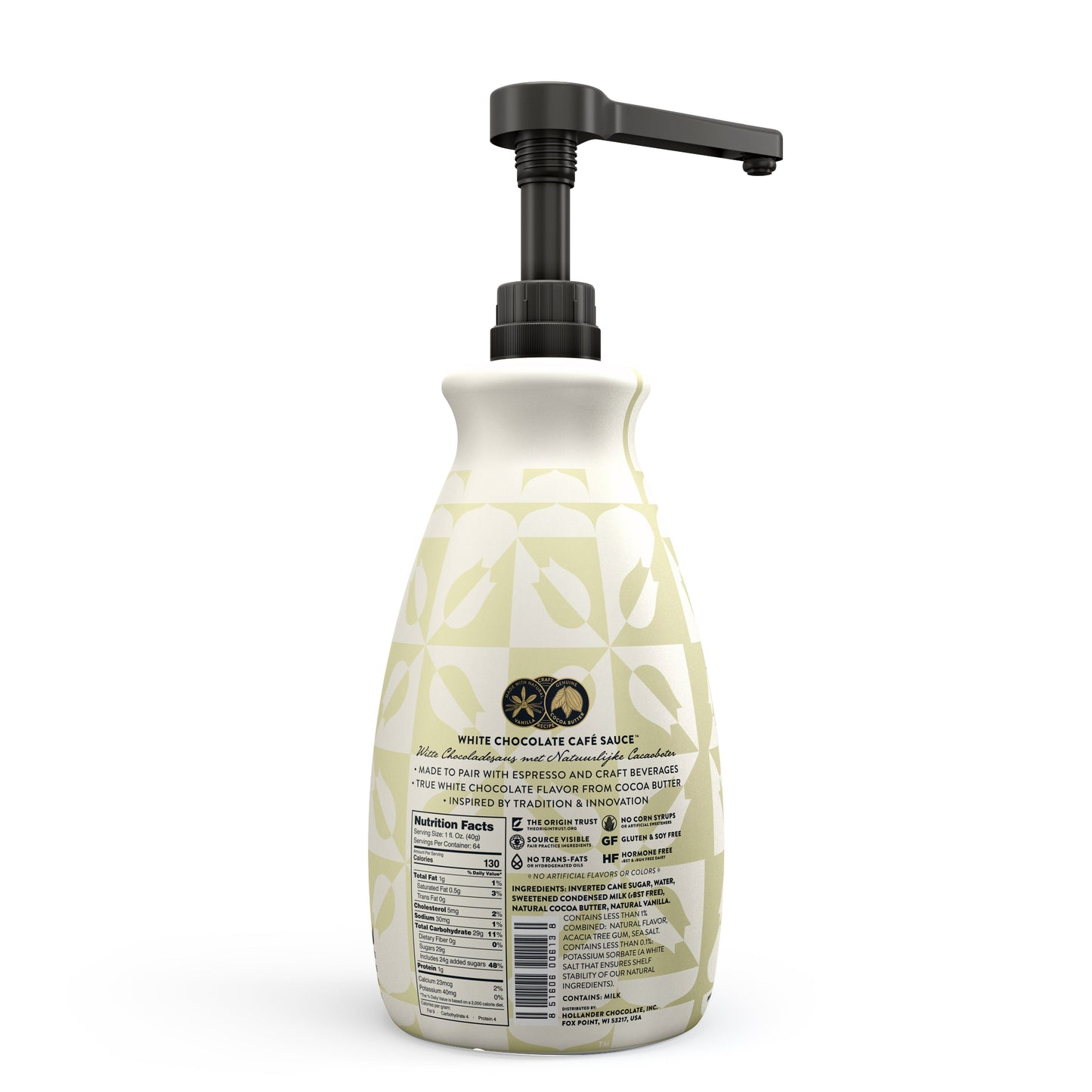 Hollander Chocolate Sweet Ground White Chocolate Sauce