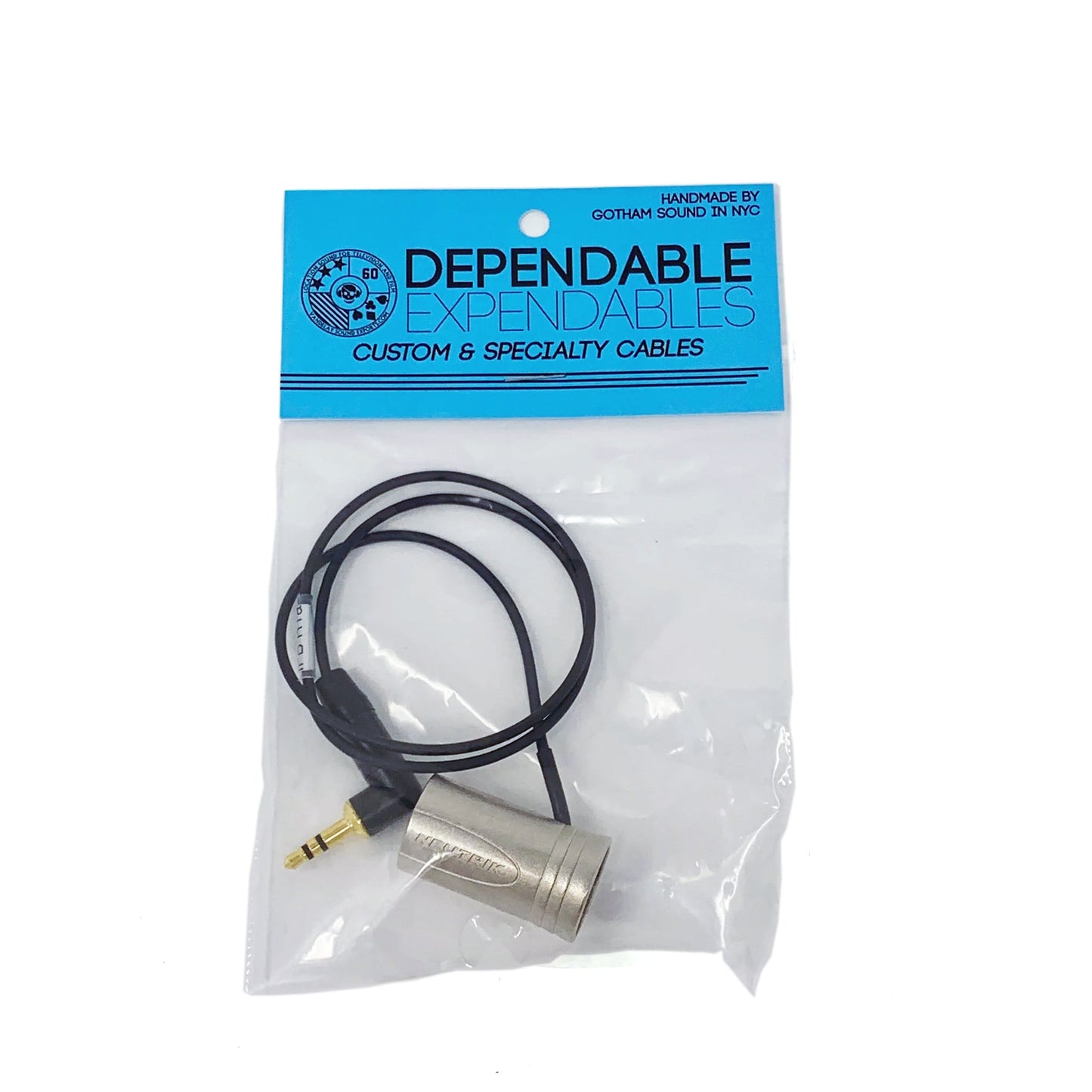 RA 3.5mm TRS to RA XLRM Lo-Profile Cable - 18"
