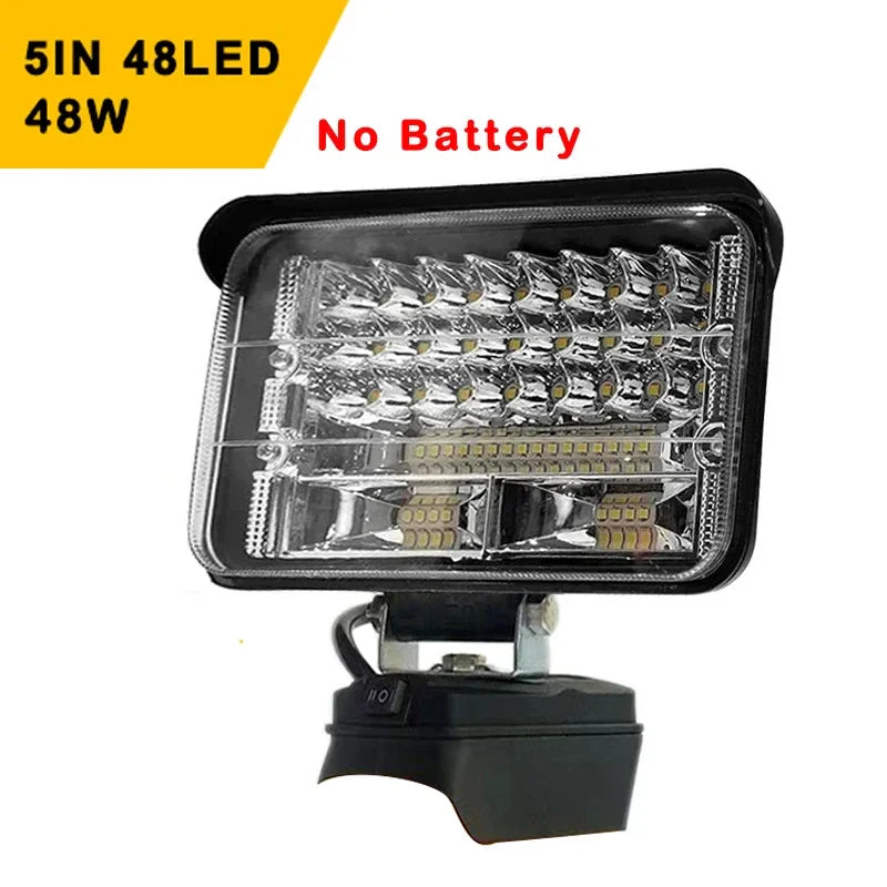 "Hardwired Havoc" – Ultra-Bright 3/4/5/8 Inch LED Cordless Work Light for Dewalt 18V Batteries | Portable Outdoor Emergency Tool for Field Ops, Garage Gigs, and Apocalypse Prep