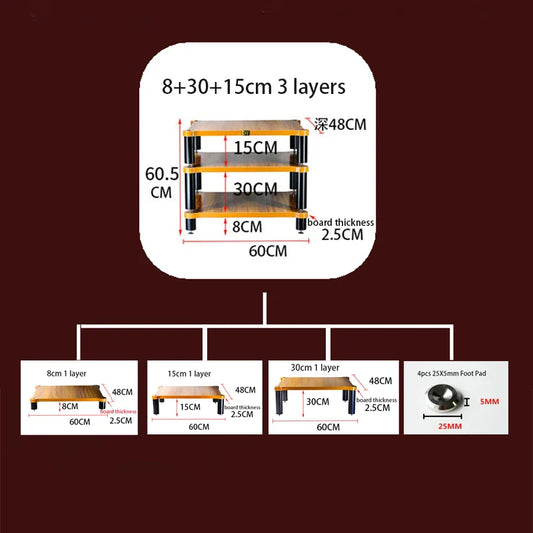 đ¶ CHANGELIN Iron Reverb HiFi Audio Rack â Heavy-Duty CD Player, DAC & Amplifier Cabinet with Shock-Absorbing Spikes for Pure Sonic Power