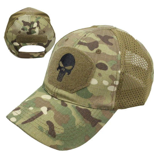 Skull Recon Tactical Camo Mesh Cap