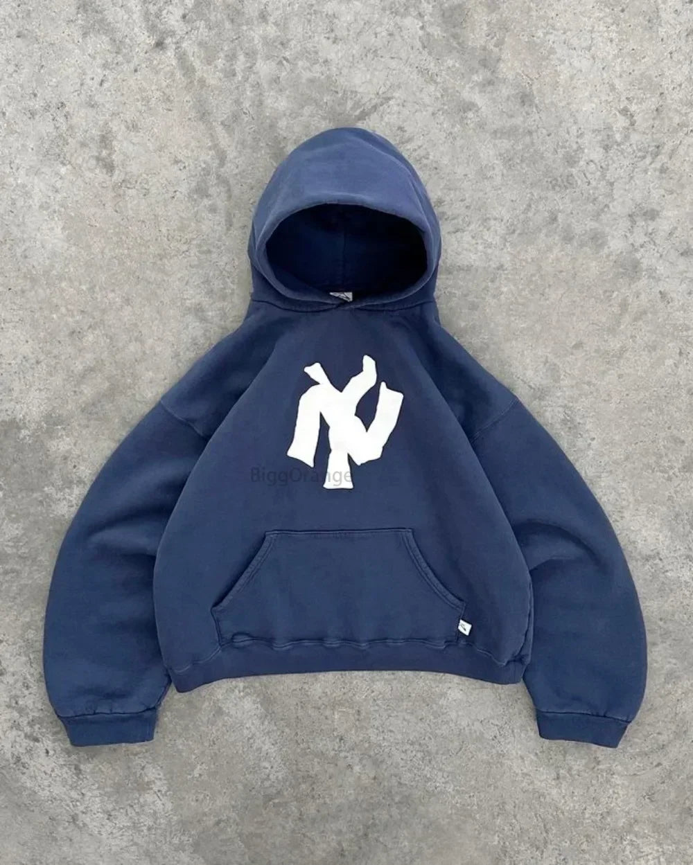 Electric Blue Anarchy Hoodie – Y2K Harajuku Letter Print Zip-Up for Men & Women, Street Royalty Edition