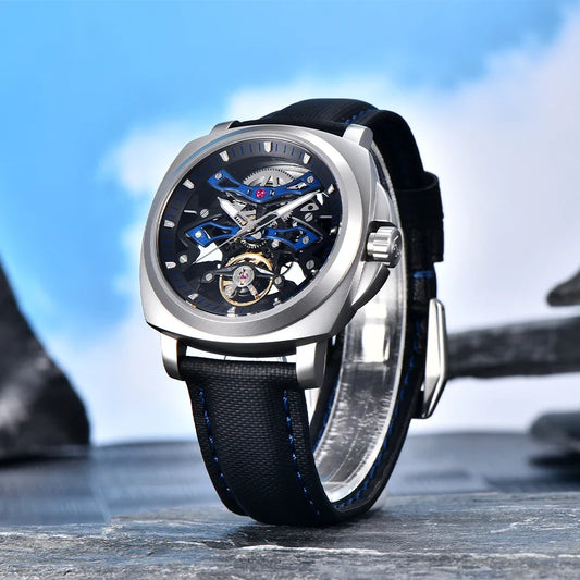 PAGANI DESIGN PD-YS017 “Midnight Machine” | 40MM Sapphire Automatic Men’s Watch | 100M Diver Grade Waterproof Skeleton Lume Timepiece