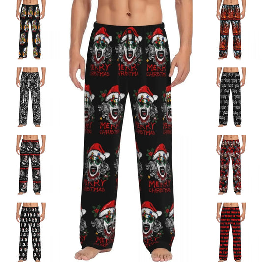 Terrifiers Horror Fan Art Men’s Pajama Pants With Pockets Night Ops Sleep Bottoms Breathable Polyester Broadcloth