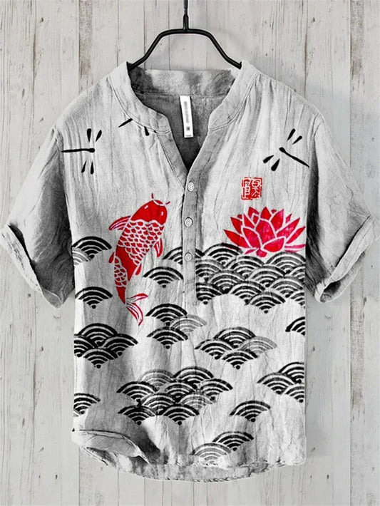 “Heatwave Hustler: 100% Linen Chaos Shirt for Beach Brawls & Bar Fights” By Lizard Vigilante – Dress Like You’ve Been Banned from Three Resorts (and Proud of It)