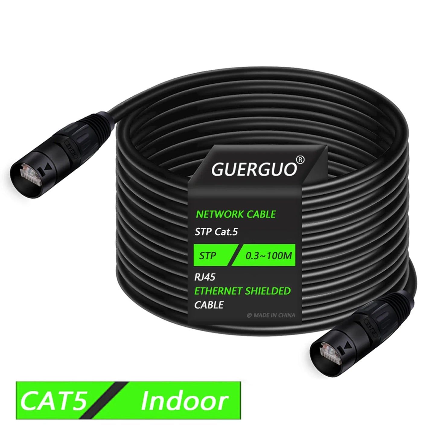 "Cable to the Grave" Ultra Shielded Cat5/Cat6 LAN Line – 0.3M-100M Stage-Ready STP/SFTP Ethernet Cable with Zinc Armor Ends