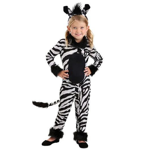 Adorable Zebra Costume for Kids – Perfect for Halloween and Stage Performances