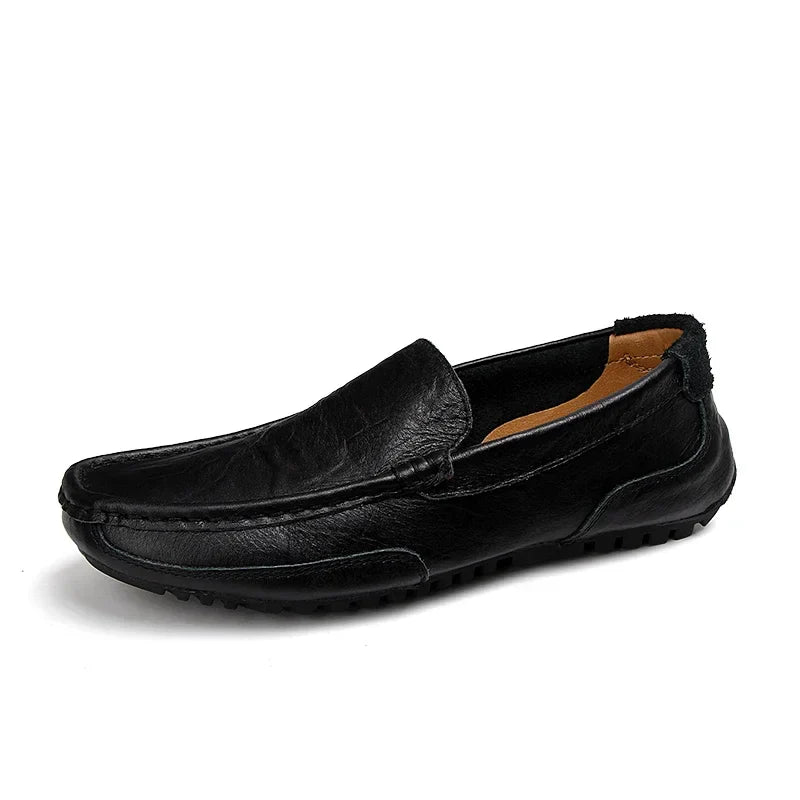 "Drive Boss Loafers" – Men’s Luxury Genuine Leather Anti-Skid Slip-On Dress & Driving Shoes