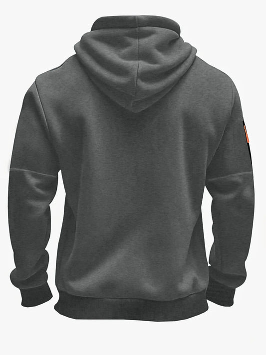 US Flag Zip Up Hoodie Men’s Casual Winter Jacket Adjustable Hood Sweatshirt