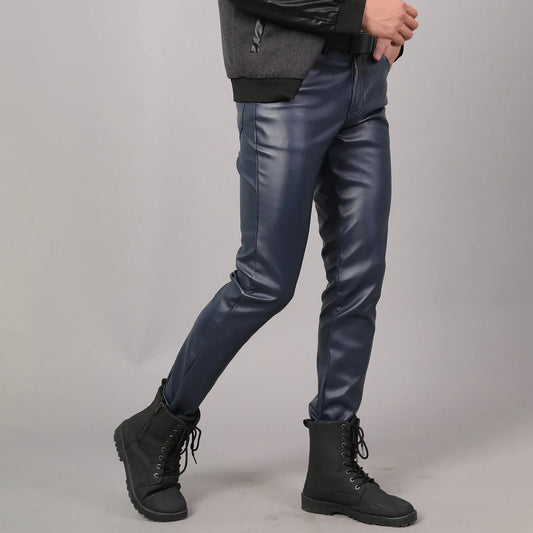 “NO RULES, JUST LEATHER” – Punk Fit Men’s PU Leather Pants for Stage, Streets & Sinister Style