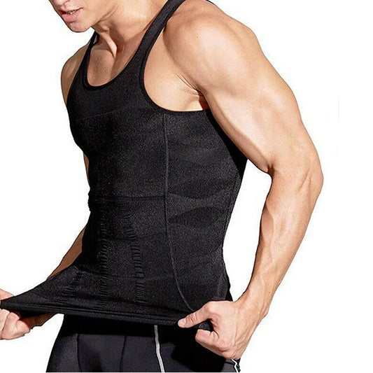 “SHRED ARMOR” V1 – Men’s Hardcore Compression Shaper Vest Tank | Cutthroat Fit for Guitar Gods, Stage-Worn Confidence