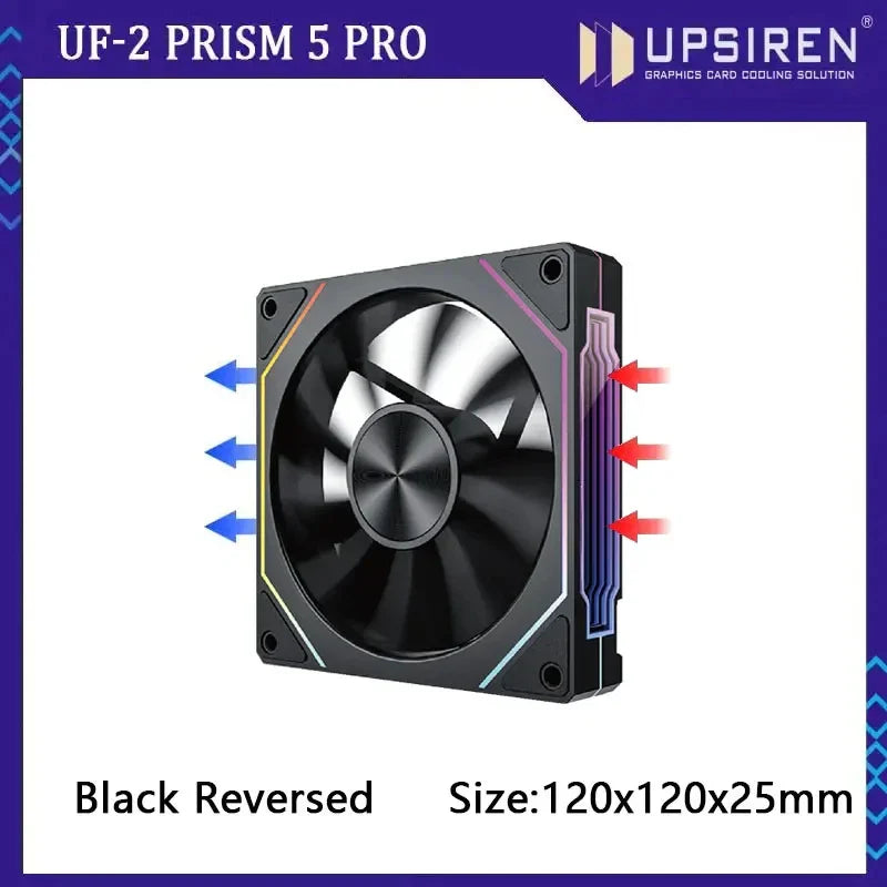 PRISM RIOT UF-2 PRO | 120mm 9-Blade ARGB Metalstorm Fan – Shred Heat, Not Riffs