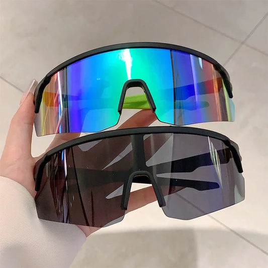 Oversized Punk Windproof Riding Goggles Sunglasses Uv400 Vintage Outdoor Eyewear