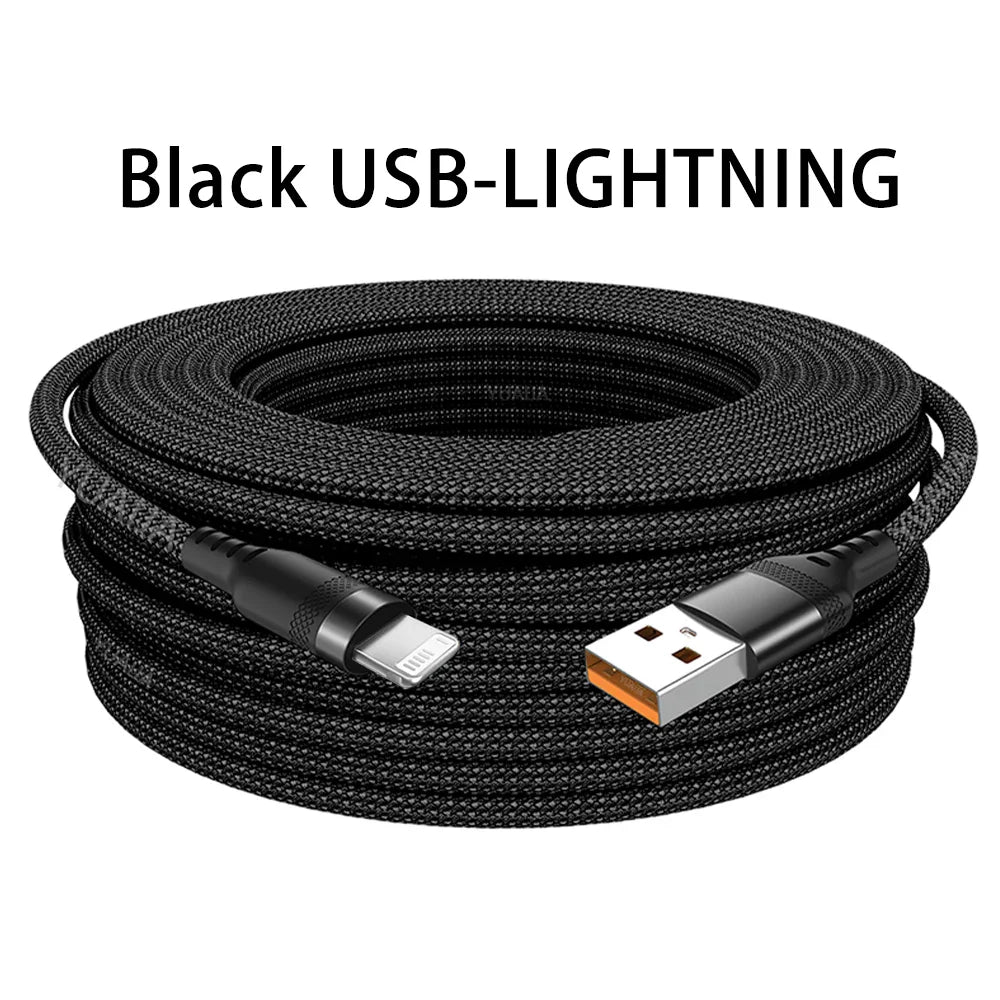 Super Fast USB-C Lightning & Micro USB Cable 3M/5M β Long Braided Charger For iPhone, Android & More β‘π