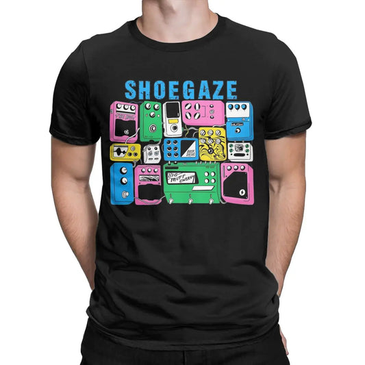 Fuzzed Out & Feedback Soaked – Shoegaze Guitar Pedal Worship T-Shirt | Vintage Cotton Distortion Freak Tee for Sonic Architects