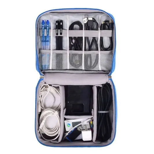 Waterproof Cable Storage Bag USB Data Line Charger Digital Electronic Organizer Portable Plug Storage Bag Travel Cable Organizer