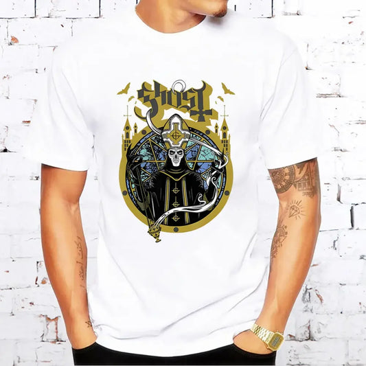 “ECHOES OF THE DAMNED” – GHOST Band Heavy Metal Tee for Men | Summer Fashion T-Shirt for the Loud, the Lost & the Legends