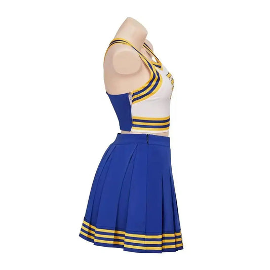 Swift Taylor Cheerleader Uniform Halloween Cosplay Costume – Blue & White Dance Cheerleading Dress Suit for Women
