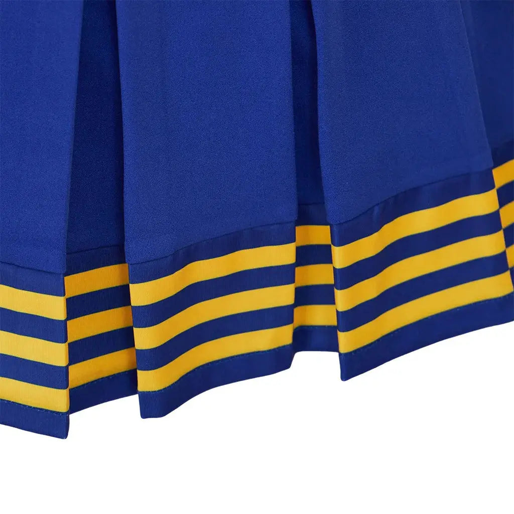 Swift Taylor Cheerleader Uniform Halloween Cosplay Costume – Blue & White Dance Cheerleading Dress Suit for Women