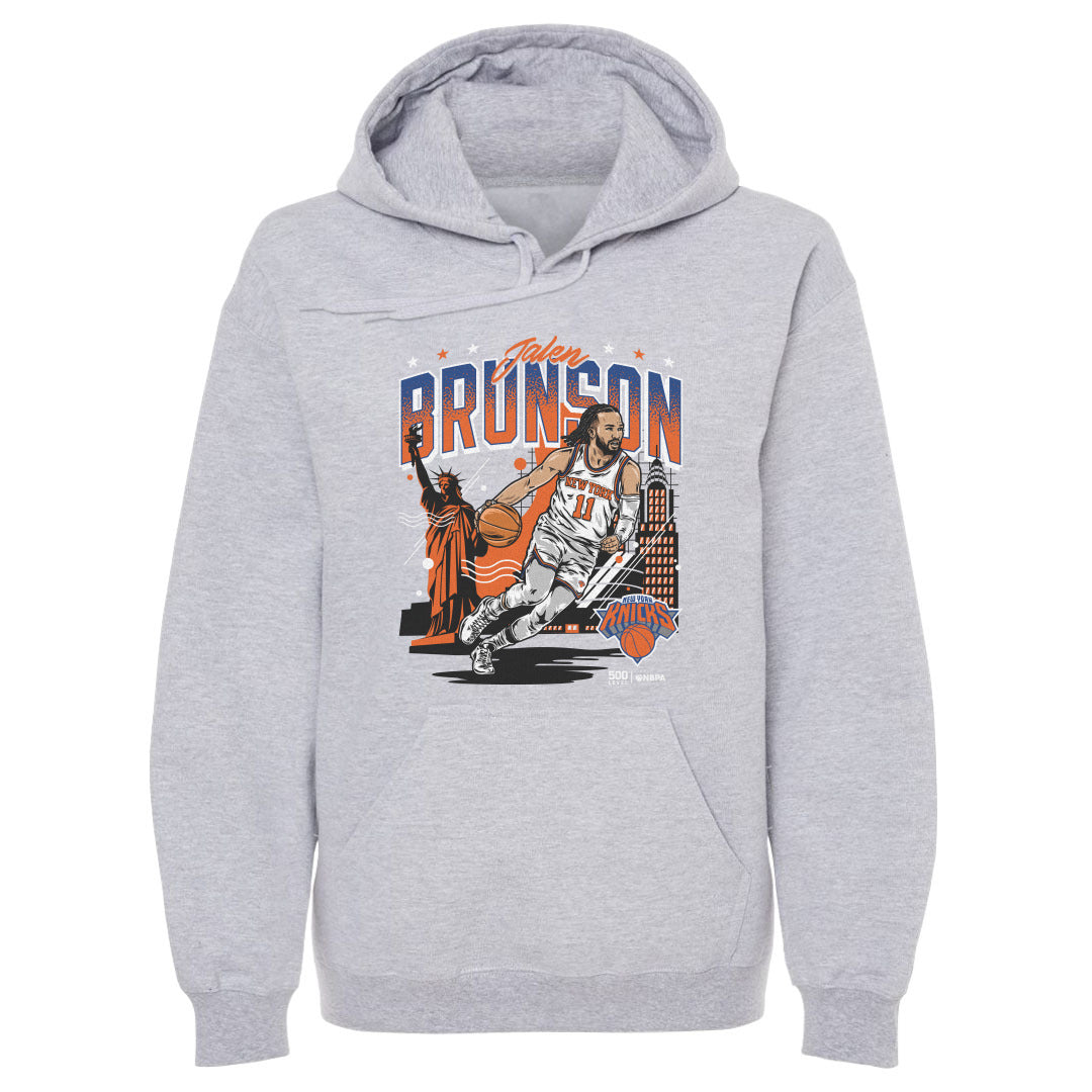 Jalen Brunson New York Knicks Skyline WHT