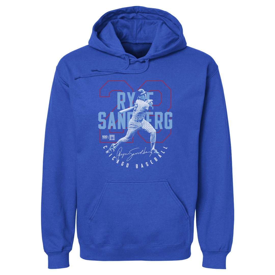 Ryne Sandberg Chicago C Outline WHT