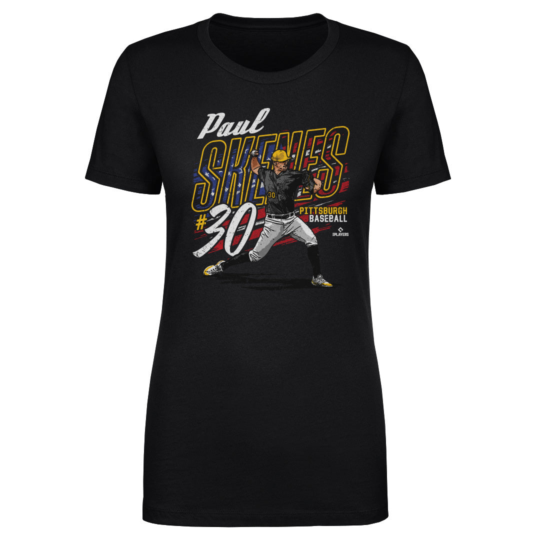 Paul Skenes Pittsburgh American Flag WHT