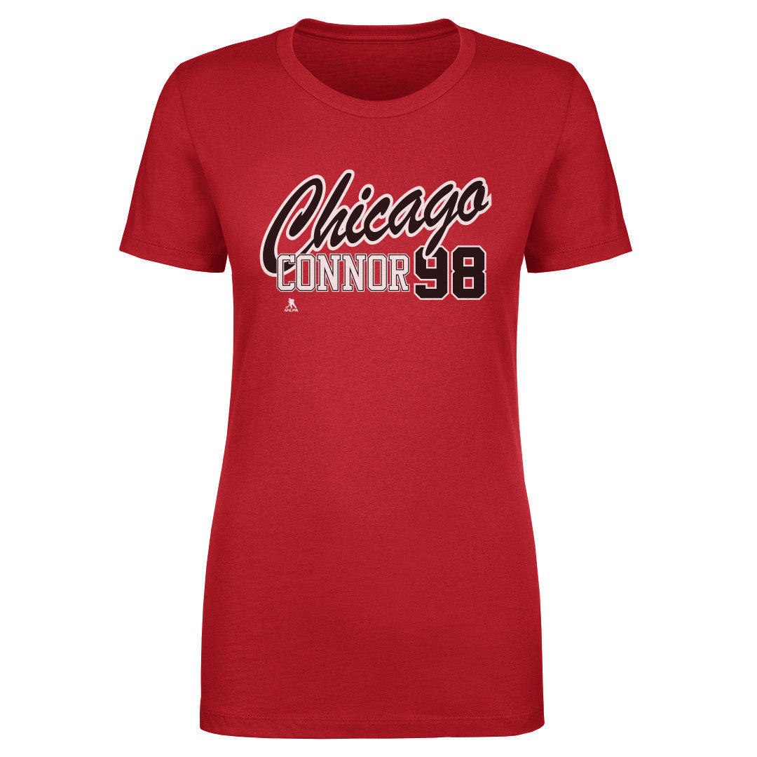 Connor Bedard Chicago Script 98 WHT