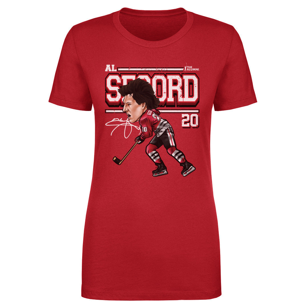Al Secord Chicago Cartoon WHT