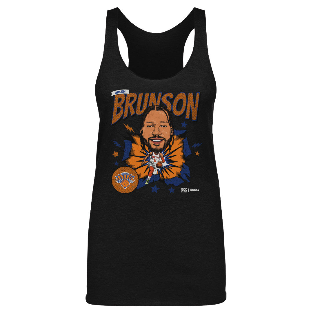 Jalen Brunson New York Knicks Caricature Retro WHT