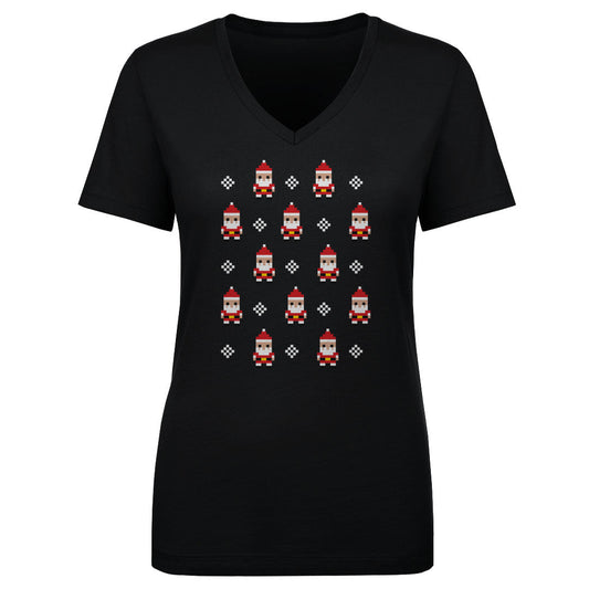Christmas 8-bit Santas WHT