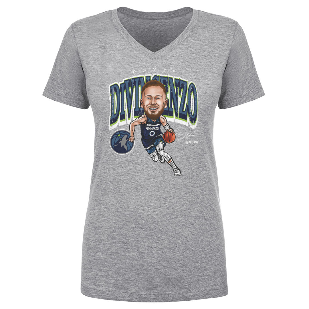 Donte DiVincenzo Minnesota Timberwolves Cartoon NBA WHT