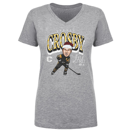 Sidney Crosby Pittsburgh Cartoon Santa Hat WHT