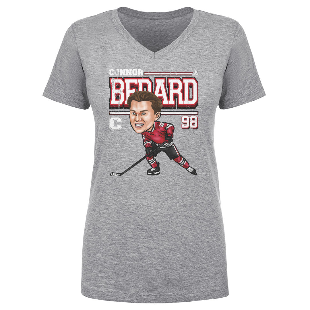 Connor Bedard Chicago Cartoon WHT