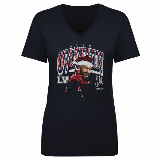 Alex Ovechkin Washington Cartoon Santa Hat WHT