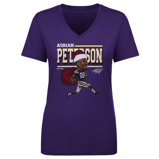 Adrian Peterson Minnesota Cartoon Santa Hat WHT