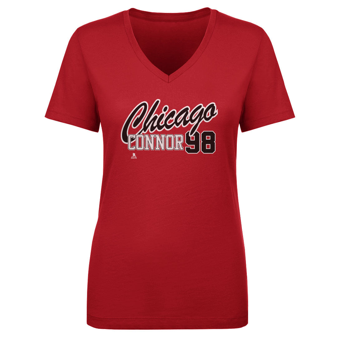Connor Bedard Chicago Script 98 WHT